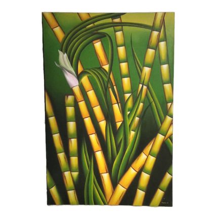 Festmény zöld bambusz