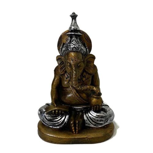 Ganesha szobor - arany-ezüst, új kezdetek és belső erő támogatója