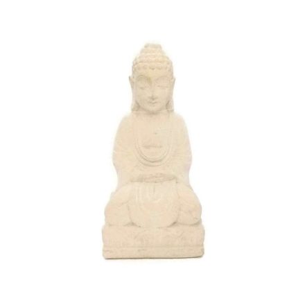 Homokkő szobor, meditáló Buddha