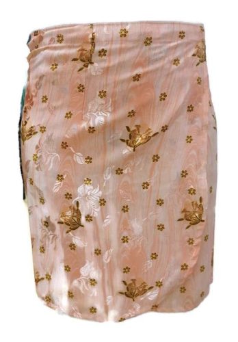 Lapszoknya rövid, virágos barackszínű