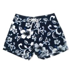 Női rövidnadrág Hawaii mintás 2. kék XS