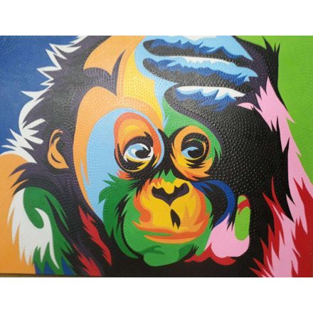Aboriginal stílusú majom festmény