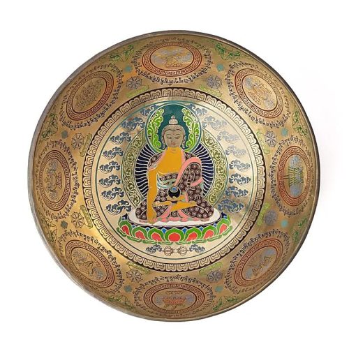 Hangtál Tibeti kézzel festett- Thanka Sákjamuni Buddha 2119gr