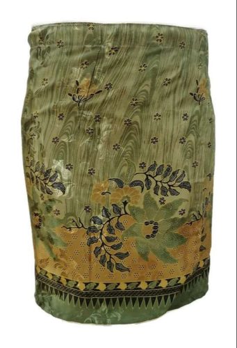 Lapszoknya rövid, virágos oliva alul díszsáv