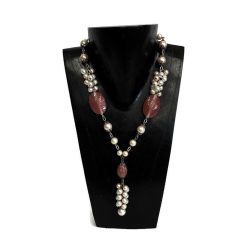   Nyaklánc, női, tekla gyöngy, nagy lapos üveggyönggyel 3.