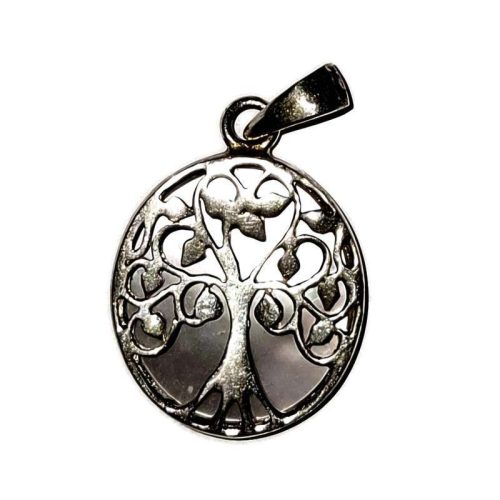 Kézzel készült ezüst kör alakú csiga medál