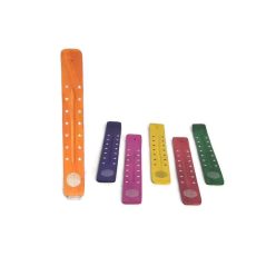   Fa füstölőtartó "sítalp" narancs, festett Életvirág motívummal