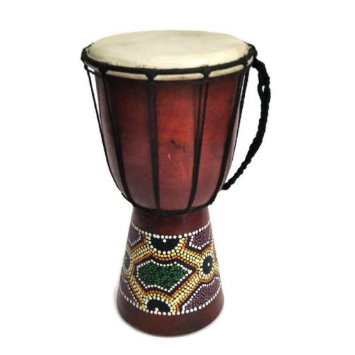 Dob/ Djembe, 30cm aboriginal stílusú mintával