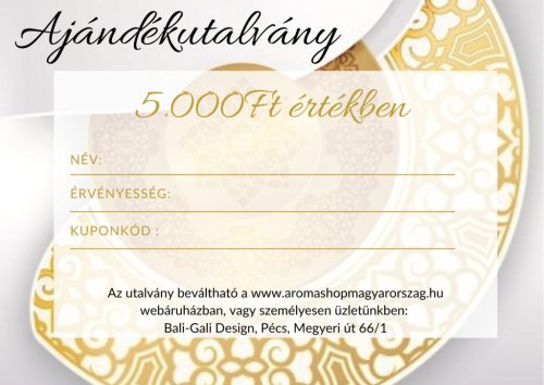 Ajándékutalvány - 5000Ft