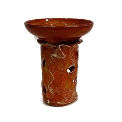 Párologtató, aromalámpa illóolajhoz, fatörzs, narancs