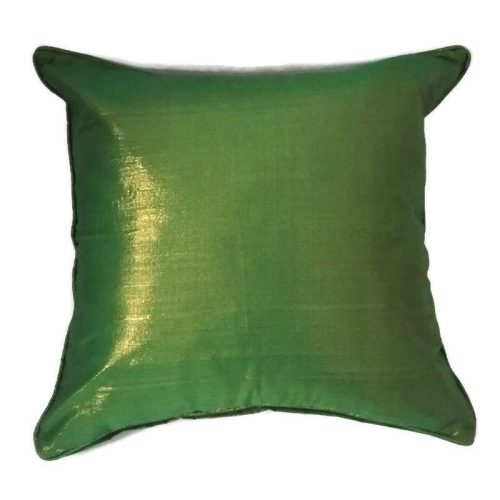 Díszpárnahuzat "M", fűzöld-aranyszínű
