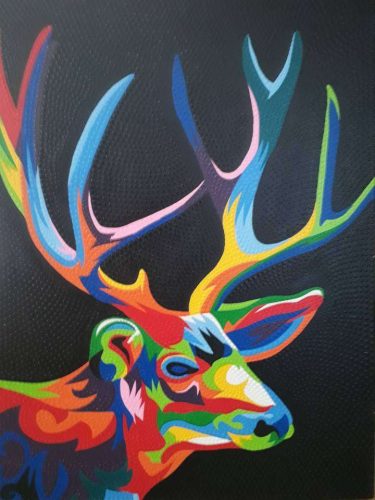 Aboriginal stílusú szarvas festmény