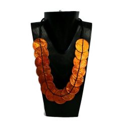 Nyaklánc, női, kagyló fonott műbőrrel 3.