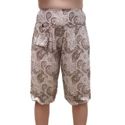 Térdnadrág indiai jellegű mintával fehér