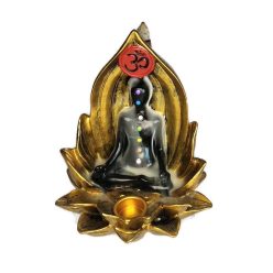 Műgyanta visszaáramló kúpfüstölő tartó, Csakra