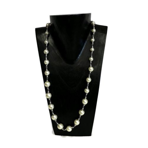 Nyaklánc, női, fém foglalatos, tekla gyöngysor 5.