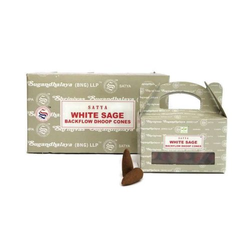Satya White Sage visszaáramló kúpfüstölő