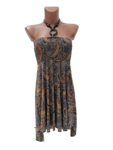 Rövid ruha, elöl rövid, hátul hosszabb fazon narancs-lila