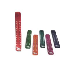   Fa füstölőtartó "sítalp" piros, festett elefánt motívummal