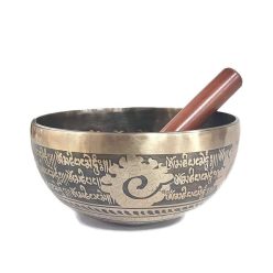 Hangtál Tibeti kézzel vésett mintával 1068gr Imakerék