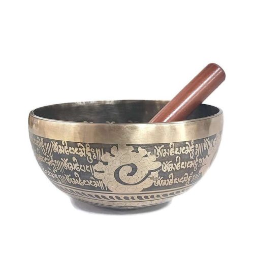 Hangtál Tibeti kézzel vésett mintával 1068gr Imakerék
