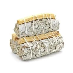 Fehér zsálya és palo santo fa köteg 10cm
