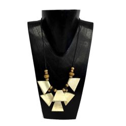 Nyaklánc, női, natúr 2 soros