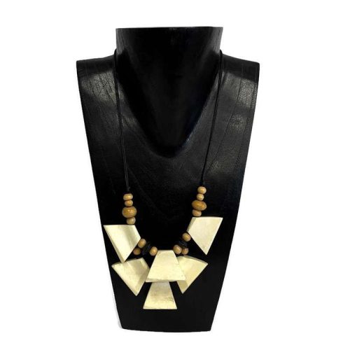 Nyaklánc, női, natúr 2 soros