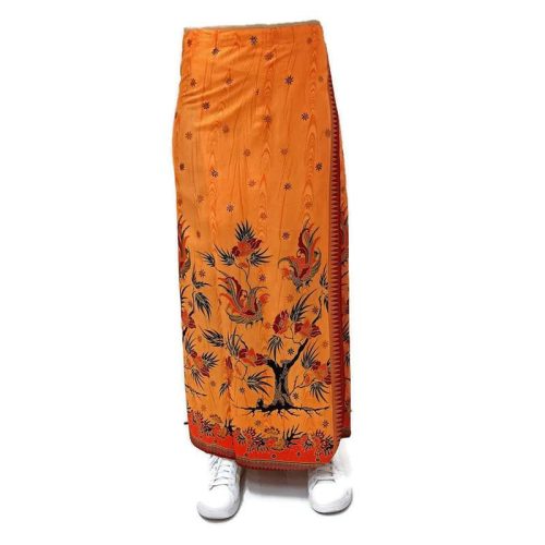 Lapszoknya hosszú, narancs fa mintás