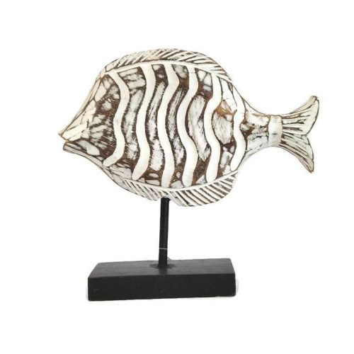 Fa panel, hal antik fehér 