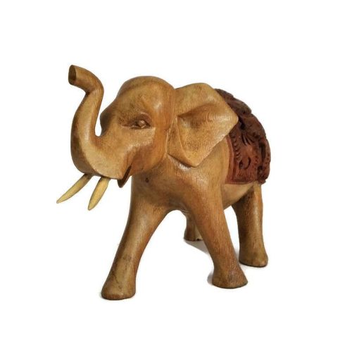 Faragott hátú elefánt 15cm