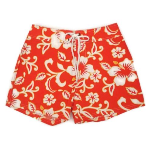 Női rövidnadrág Hawaii mintás 10. narancs XS