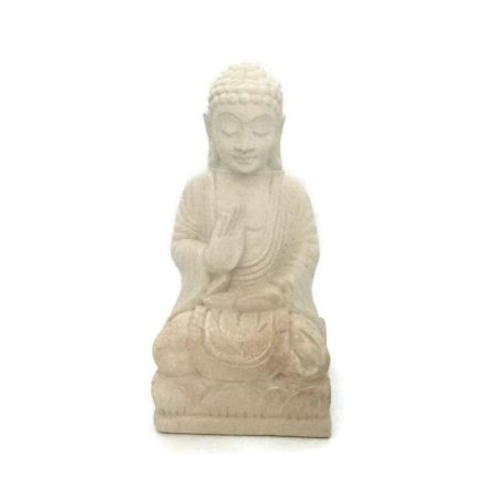 Homokkő szobor, áldó Buddha