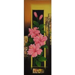 Rózsaszín virág festmény