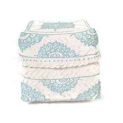 Bali fonott tároló fehér-világoskék "S"