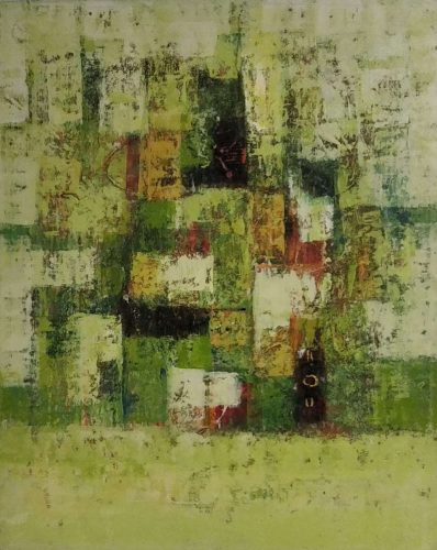 Zöld absztrakt festmény