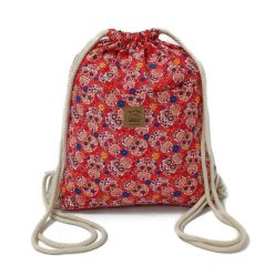 Utcai tornazsák, piros alapon cukorkoponyás