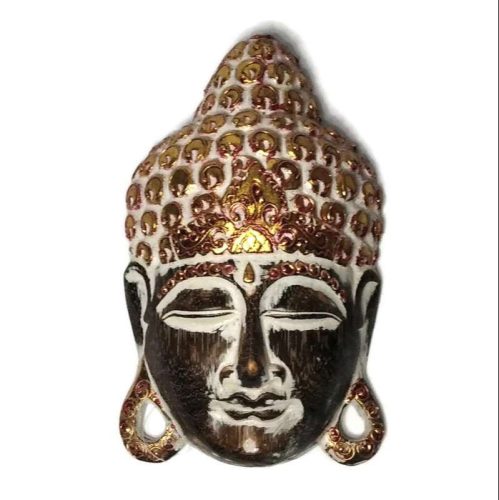 Buddha fej barna-arany "L" 