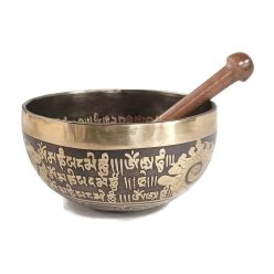 Hangtál Tibeti kézzel vésett mintával 598gr Buddha szem