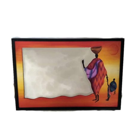 Fa kép tükörrel, afrikai szülő, gyermekkel (fekvő)