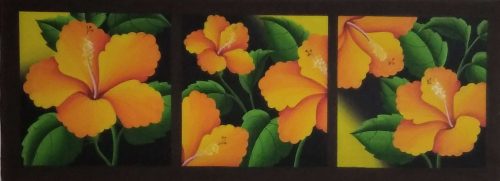 Hibiszkusz virágos osztott festmény