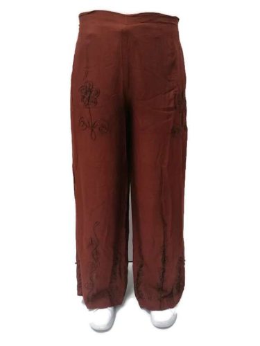 Lapnadrág csokibarna hímzett