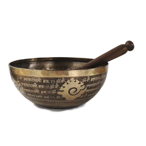 Hangtál Tibeti kézzel vésett Saraswati mintával 1920gr