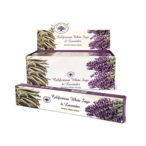Green Tree Californian White Sage & Lavender pálcás füstölő
