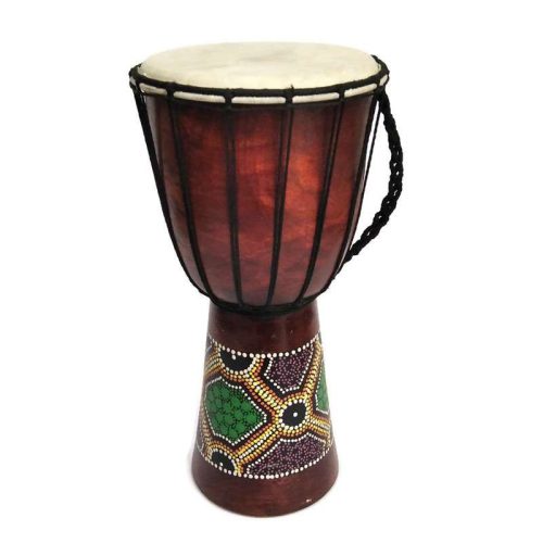 Dob/ Djembe, 40cm aboriginal stílusú mintával