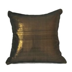 Díszpárnahuzat "M", fekete-aranyszínű