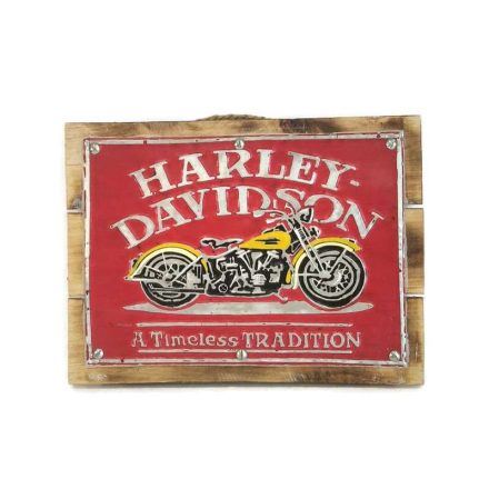Fatábla fém nyomattal, motoros dizájn Harley-Davidson