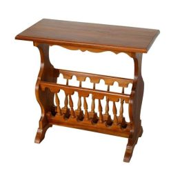 Teakfa újságtartó