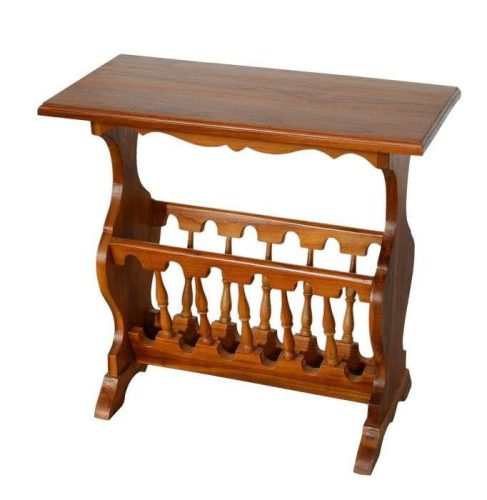 Teakfa újságtartó