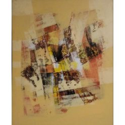 Világos bézs absztrakt festmény